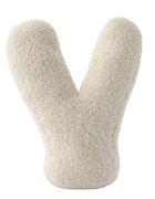 MeowBaby® Perna decorativa litera Y MeowBaby Bearly Plus Teddy cream 40 x 38 cm