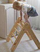 MeowBaby® Scara din lemn pentru copii Triunghi de catarare tip Pikler Montessori Natural