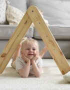 MeowBaby® Scara din lemn pentru copii Triunghi de catarare tip Pikler Montessori Natural