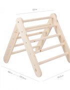 MeowBaby® Scara din lemn pentru copii Triunghi de catarare tip Pikler Montessori Natural