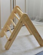 MeowBaby® Scara din lemn pentru copii Triunghi de catarare tip Pikler Montessori Natural