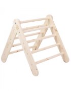 MeowBaby® Scara din lemn pentru copii Triunghi de catarare tip Pikler Montessori Natural