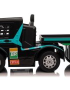 MERCEDES-BENZ Camion electric pentru copii Mercedes XMX622B Blue cu telecomanda 2.4G doua motoare de 45W baterie dubla de 12V7Ah afisaj LCD MP4 conectivitate Bluetooth port MP3 si USB dimensiune 143 x 72 x 67 cm