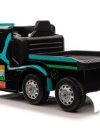 MERCEDES-BENZ Camion electric pentru copii Mercedes XMX622B Blue cu telecomanda 2.4G doua motoare de 45W baterie dubla de 12V7Ah afisaj LCD MP4 conectivitate Bluetooth port MP3 si USB dimensiune 143 x 72 x 67 cm