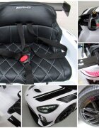 MERCEDES-BENZ Masinuta electrica cu telecomanda pentru copii Mercedes GT3 Evo Alb 114x69x45 cm varsta 1-5 ani roti Eva scaun din piele Eco putere 90W
