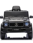 MERCEDES-BENZ Masinuta electrica pentru copii cu licenta G580 Black 12V4.5Ah scaun din piele faruri LED muzica suspensii portiere inalte cu deschidere centura de siguranta cod QR montaj