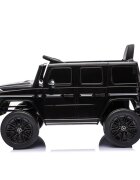 MERCEDES-BENZ Masinuta electrica pentru copii cu licenta G580 Black 12V4.5Ah scaun din piele faruri LED muzica suspensii portiere inalte cu deschidere centura de siguranta cod QR montaj