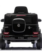 MERCEDES-BENZ Masinuta electrica pentru copii cu licenta G580 Black 12V4.5Ah scaun din piele faruri LED muzica suspensii portiere inalte cu deschidere centura de siguranta cod QR montaj