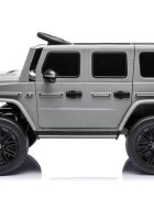 MERCEDES-BENZ Masinuta electrica pentru copii cu licenta G580 Cool Grey 12V4.5Ah scaun din piele faruri LED muzica suspensii portiere inalte cu deschidere centura de siguranta cod QR montaj