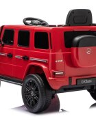 MERCEDES-BENZ Masinuta electrica pentru copii cu licenta G580 Red 12V4.5Ah scaun din piele faruri LED muzica suspensii portiere inalte cu deschidere centura de siguranta cod QR montaj