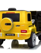 MERCEDES-BENZ Masinuta electrica pentru copii cu licenta G63 Galben telecomanda 2.4G scaun din piele lumini LED oglinzi retrovizoare muzica usi inalte cu deschidere suspensii centura de siguranta