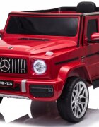 MERCEDES-BENZ Masinuta electrica pentru copii cu licenta G63 Rosu telecomanda 2.4G scaun din piele lumini LED oglinzi retrovizoare muzica usi inalte cu deschidere suspensii centura de siguranta