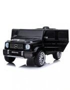 MERCEDES-BENZ Masinuta electrica pentru copii cu licenta Mercedes Benz AMG G63 Black cu telecomanda 2.4G2 motoarex35wdeschidere usilumini LEDsuspensii volan cu functii pornire la buton