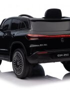 MERCEDES-BENZ Masinuta electrica pentru copii cu licenta Mercedes Benz EQA Blackechipare premiumtelecomanda 24Groti EVAscaun din piele2 motoarefaruri si stopuri cu LEDdeschidere usisuspensii