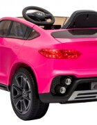 MERCEDES-BENZ Masinuta electrica pentru copii GLC Coupe Pink 70w cu telecomanda 2.4Groti evascaun pielecentura de sigurantausi cu deschideresistem troller3 vitezelumini ledmuzicamufa mp3usbindicator baterie