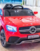 MERCEDES-BENZ Masinuta electrica pentru copii GLC Coupe Red 70w cu telecomanda 2.4Groti evascaun pielecentura de sigurantausi cu deschideresistem troller3 vitezelumini ledmuzicamufa mp3usbindicator baterie