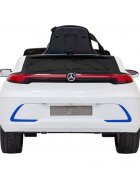 MERCEDES-BENZ Masinuta electrica pentru copii Mercedes Benz AMG EQA alb 70W cu telecomanda sunete suspensii lumini scaun piele si roti din spuma Eva