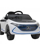 MERCEDES-BENZ Masinuta electrica pentru copii Mercedes Benz AMG EQA alb 70W cu telecomanda sunete suspensii lumini scaun piele si roti din spuma Eva
