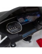 MERCEDES-BENZ Masinuta electrica pentru copii Mercedes Benz AMG EQA alb 70W cu telecomanda sunete suspensii lumini scaun piele si roti din spuma Eva