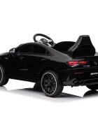 MERCEDES-BENZ Masinuta electrica pentru copii Mercedes Benz CLA45 Black 70W cu echipare Premium si licenta telecomanda oglinzi retrovizoare roti din spuma Eva si scaun din piele