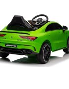 MERCEDES-BENZ Masinuta electrica pentru copii Mercedes Benz CLA45 Green 70W cu echipare Premium si licenta telecomanda oglinzi retrovizoare roti din spuma Eva si scaun din piele