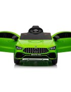 MERCEDES-BENZ Masinuta electrica pentru copii Mercedes Benz CLA45 Green 70W cu echipare Premium si licenta telecomanda oglinzi retrovizoare roti din spuma Eva si scaun din piele