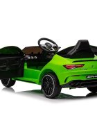 MERCEDES-BENZ Masinuta electrica pentru copii Mercedes Benz CLA45 Green 70W cu echipare Premium si licenta telecomanda oglinzi retrovizoare roti din spuma Eva si scaun din piele