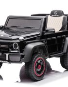 MERCEDES-BENZ Masinuta electrica pentru copii Mercedes Benz G63 6x6 Black cu telecomanda 2.4G motor 6 x 45W baterie 12V10Ah cu faruri roti din EVA sistem audio integrat USB si MP3 AUX dimensiune 120 x 68 x 61 cm
