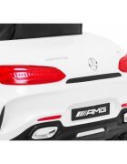 MERCEDES-BENZ Masinuta electrica pentru copii Mercedes Benz GT alb 70W cu telecomanda panou audio scaun piele centura siguranta roti Eva si descchidere usi