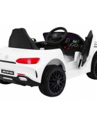 MERCEDES-BENZ Masinuta electrica pentru copii Mercedes Benz GT alb 70W cu telecomanda panou audio scaun piele centura siguranta roti Eva si descchidere usi