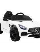 MERCEDES-BENZ Masinuta electrica pentru copii Mercedes Benz GT alb 70W cu telecomanda panou audio scaun piele centura siguranta roti Eva si descchidere usi