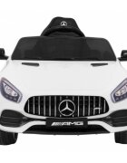 MERCEDES-BENZ Masinuta electrica pentru copii Mercedes Benz GT alb 70W cu telecomanda panou audio scaun piele centura siguranta roti Eva si descchidere usi