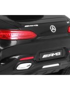 MERCEDES-BENZ Masinuta electrica pentru copii Mercedes Benz GT negru 70W cu telecomanda panou audio scaun piele centura siguranta roti Eva si descchidere usi