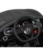 MERCEDES-BENZ Masinuta electrica pentru copii Mercedes Benz GT negru 70W cu telecomanda panou audio scaun piele centura siguranta roti Eva si descchidere usi