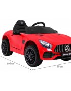 MERCEDES-BENZ Masinuta electrica pentru copii Mercedes Benz GT rosu 70W cu telecomanda panou audio scaun piele centura siguranta roti Eva si descchidere usi
