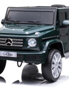 MERCEDES-BENZ Masinuta electrica pentru copii Mercedes G500 green 12V pornire la buton motorizare 2x45W usb mp3 radio fm faruri led