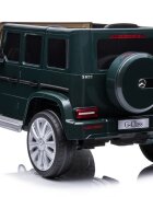 MERCEDES-BENZ Masinuta electrica pentru copii Mercedes G500 green 12V pornire la buton motorizare 2x45W usb mp3 radio fm faruri led