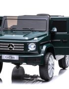 MERCEDES-BENZ Masinuta electrica pentru copii Mercedes G500 green 12V pornire la buton motorizare 2x45W usb mp3 radio fm faruri led