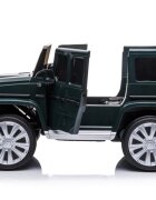 MERCEDES-BENZ Masinuta electrica pentru copii Mercedes G500 green 12V pornire la buton motorizare 2x45W usb mp3 radio fm faruri led