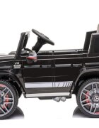 MERCEDES-BENZ Masinuta electrica pentru copii Mercedes G63 AMG Black 90W cu echipare Premium scaun piele roti din spuma Eva panou audio si deschidere usi