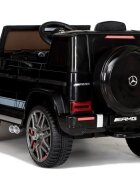 MERCEDES-BENZ Masinuta electrica pentru copii Mercedes G63 AMG Black 90W cu echipare Premium scaun piele roti din spuma Eva panou audio si deschidere usi