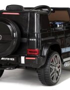 MERCEDES-BENZ Masinuta electrica pentru copii Mercedes G63 AMG Black 90W cu echipare Premium scaun piele roti din spuma Eva panou audio si deschidere usi