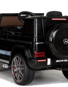 MERCEDES-BENZ Masinuta electrica pentru copii Mercedes G63 AMG Black 90W cu echipare Premium scaun piele roti din spuma Eva panou audio si deschidere usi