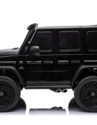 MERCEDES-BENZ Masinuta electrica pentru copii Mercedes G63 XXL 4x4 Black cu echipare Premium 220W si licenta sunete si lumini scaun piele panou audio 2 locuri si roti din spuma Eva