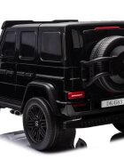 MERCEDES-BENZ Masinuta electrica pentru copii Mercedes G63 XXL 4x4 Black cu echipare Premium 220W si licenta sunete si lumini scaun piele panou audio 2 locuri si roti din spuma Eva