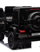 MERCEDES-BENZ Masinuta electrica pentru copii Mercedes G63 XXL 4x4 Black cu echipare Premium 220W si licenta sunete si lumini scaun piele panou audio 2 locuri si roti din spuma Eva