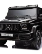 MERCEDES-BENZ Masinuta electrica pentru copii Mercedes G63 XXL 4x4 Black cu echipare Premium 220W si licenta sunete si lumini scaun piele panou audio 2 locuri si roti din spuma Eva
