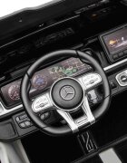 MERCEDES-BENZ Masinuta electrica pentru copii Mercedes G63 XXL 4x4 Black cu echipare Premium 220W si licenta sunete si lumini scaun piele panou audio 2 locuri si roti din spuma Eva