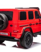 MERCEDES-BENZ Masinuta electrica pentru copii Mercedes G63 XXL Red design realist 4 motoare x55W cu bluetooth port USB MP3 lumini LED fataspate centuri de siguranta cauciucuri EVA dimensiune 158 x 93 x 81 cm