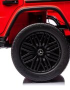 MERCEDES-BENZ Masinuta electrica pentru copii Mercedes G63 XXL Red design realist 4 motoare x55W cu bluetooth port USB MP3 lumini LED fataspate centuri de siguranta cauciucuri EVA dimensiune 158 x 93 x 81 cm